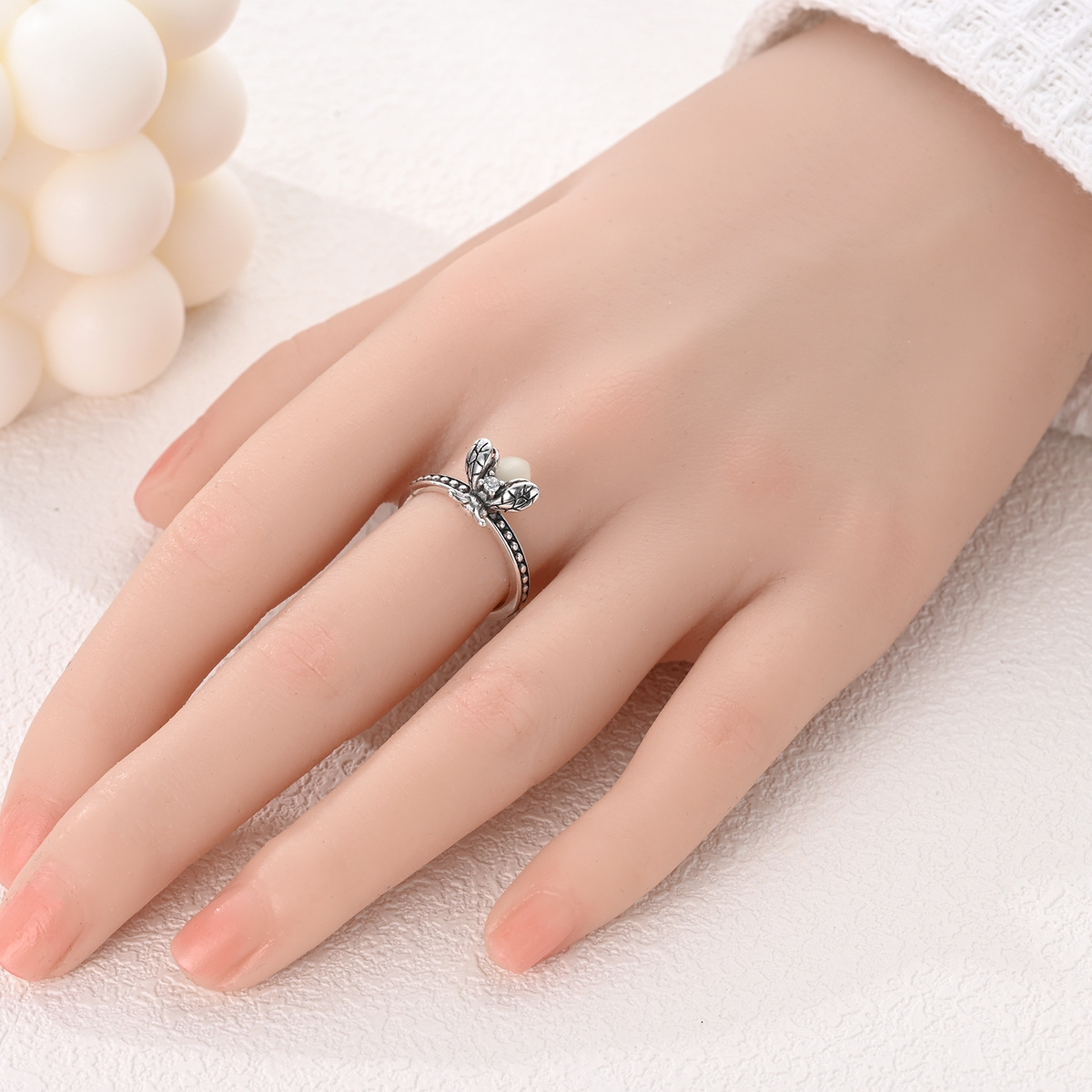Women's Silver Plated Cubic Zirconia Stackable Ring